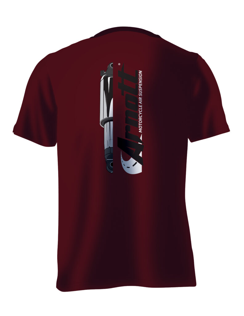 Arnott Cycles red shirt mockup